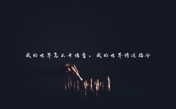 我的世界怎么开语音，我的世界传送指令