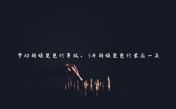 梦幻胡姬琵琶行等级，5开胡姬琵琶行最后一关