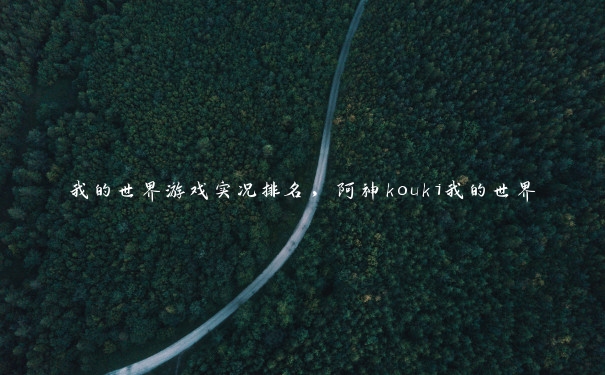 我的世界游戏实况排名，阿神kouki我的世界