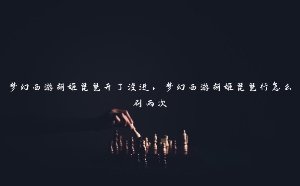 梦幻西游胡姬琵琶开了没进，梦幻西游胡姬琵琶行怎么刷两次