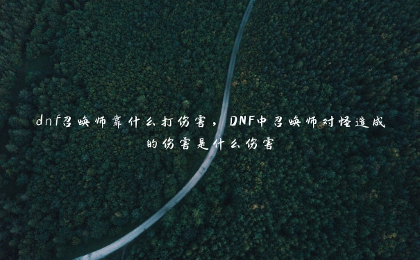 dnf召唤师靠什么打伤害，DNF中召唤师对怪造成的伤害是什么伤害