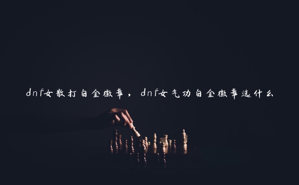 dnf女散打白金徽章，dnf女气功白金徽章选什么